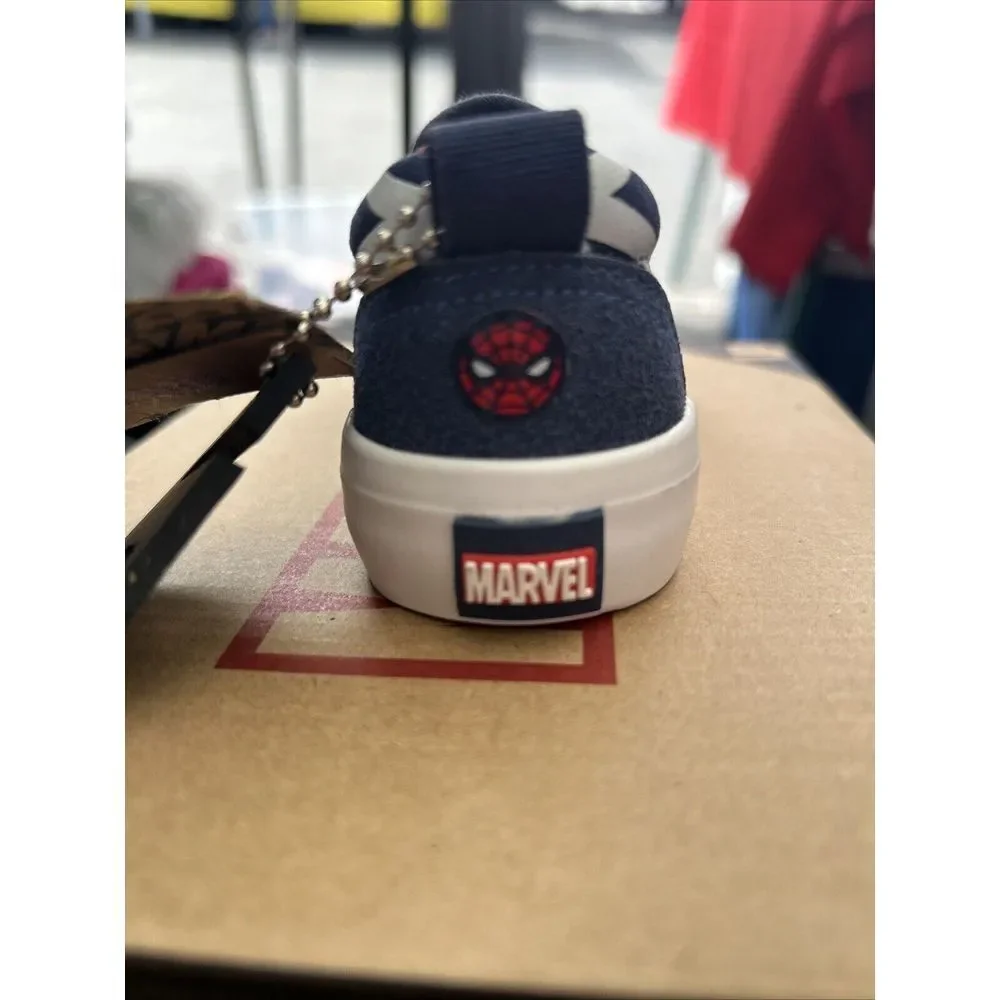 Marvel Spider-Man Slip On Sneakers‎ Size 5C NEW In Box, GROUND UP Blue/Red